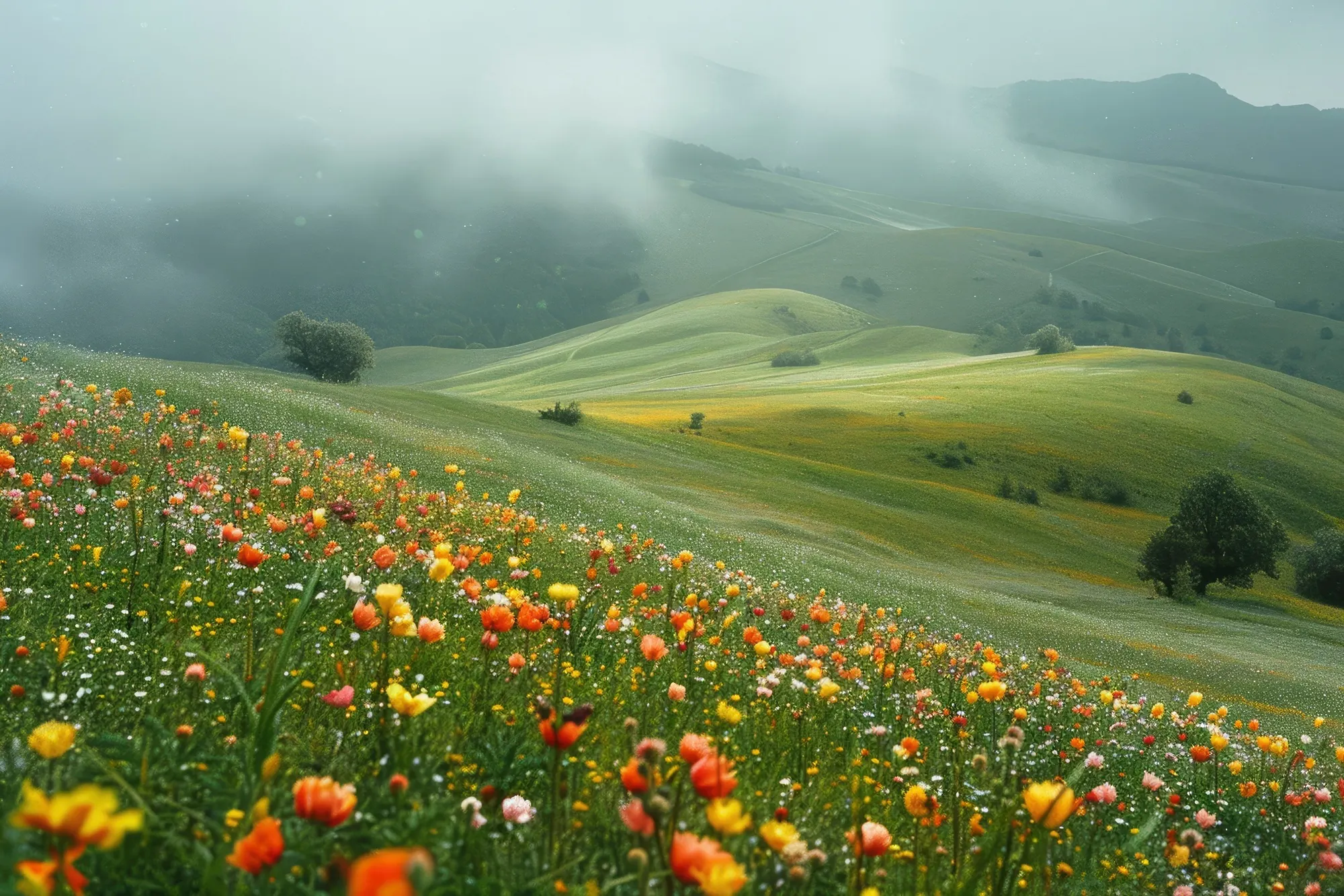 green-landscape-with-flowers